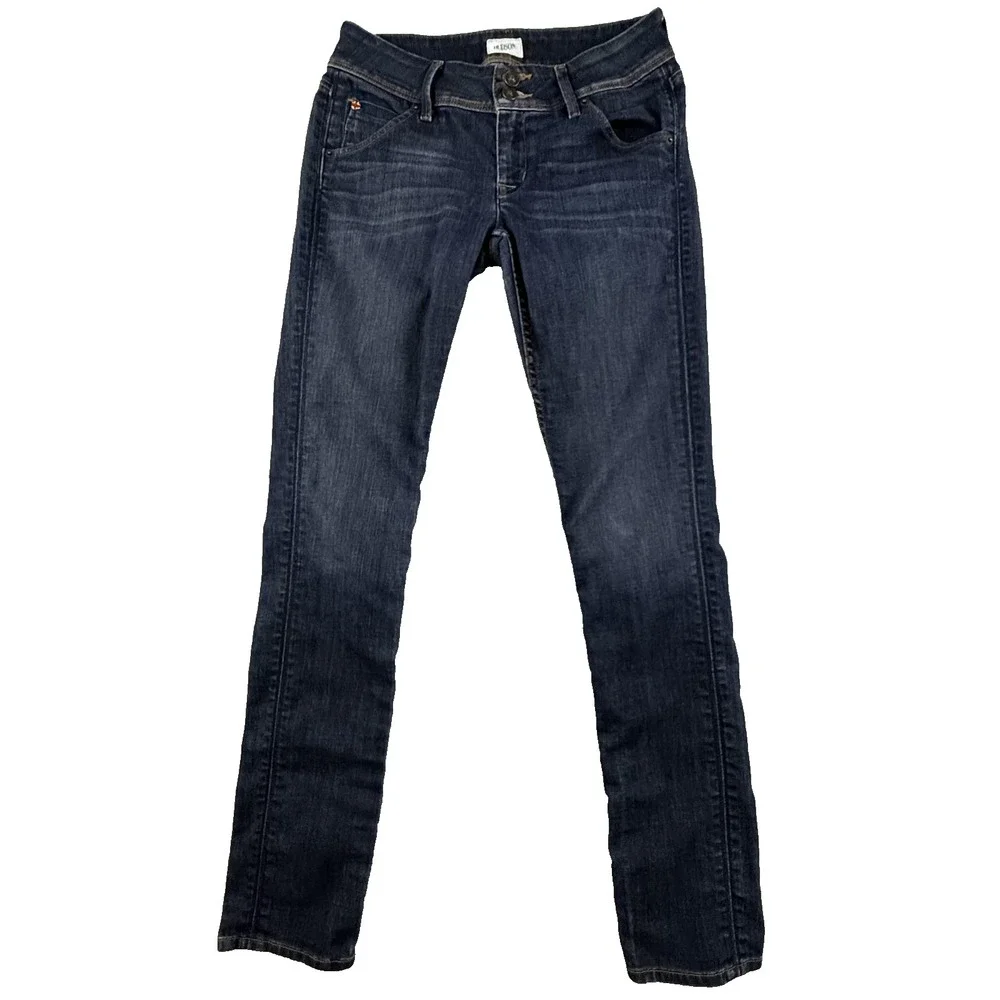 Hudson Skinny Jeans Women‎ 26 Blue Denim Stretch Mid Rise Flap Pocket Y2K